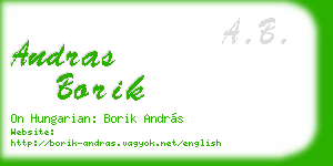 andras borik business card